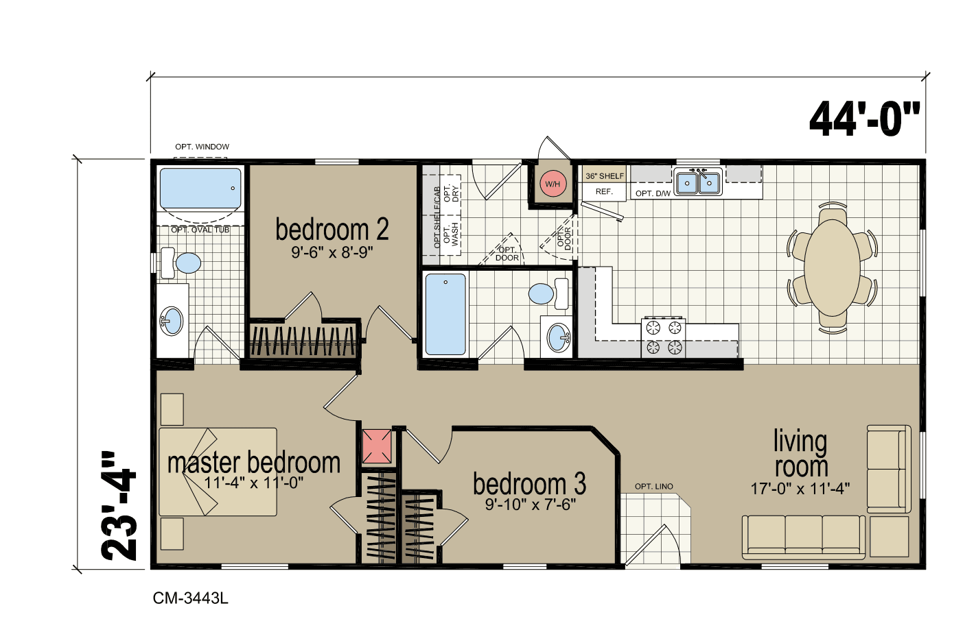 CM-3443L floor plan